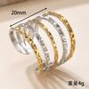 Stainlesss Steel Geometric Ring Women Gold Color Minimalist Multi-layer Rings Trendy Zircon Gift Wholesale