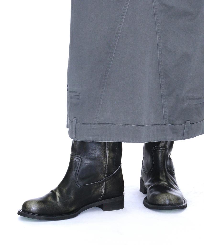Partimento Women Wrinkled Leather Pecos Boots_Black