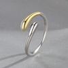 Silver universal ring, blown teardrops, silver 925