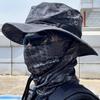 2 шт./комплект Широкополая Балаклава Смешанный набор Мужская Шляпа-панама Защита от солнца Для улицы Пешего туризма Кемпинга Рыбалки Шляпа от солнца Рыбацкая шляпа