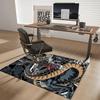 1pc Anime Dragon Chair Mat - Office Desk Rug with Japanese Mythical Creature Design, Non-Slip Carpet for Home Decor, Suitable for All Seasons and Perf