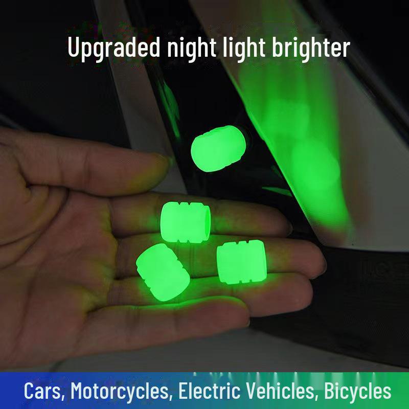 Разноцветные светящиеся колпачки для вентилей шин для автомобилей и мотоциклов