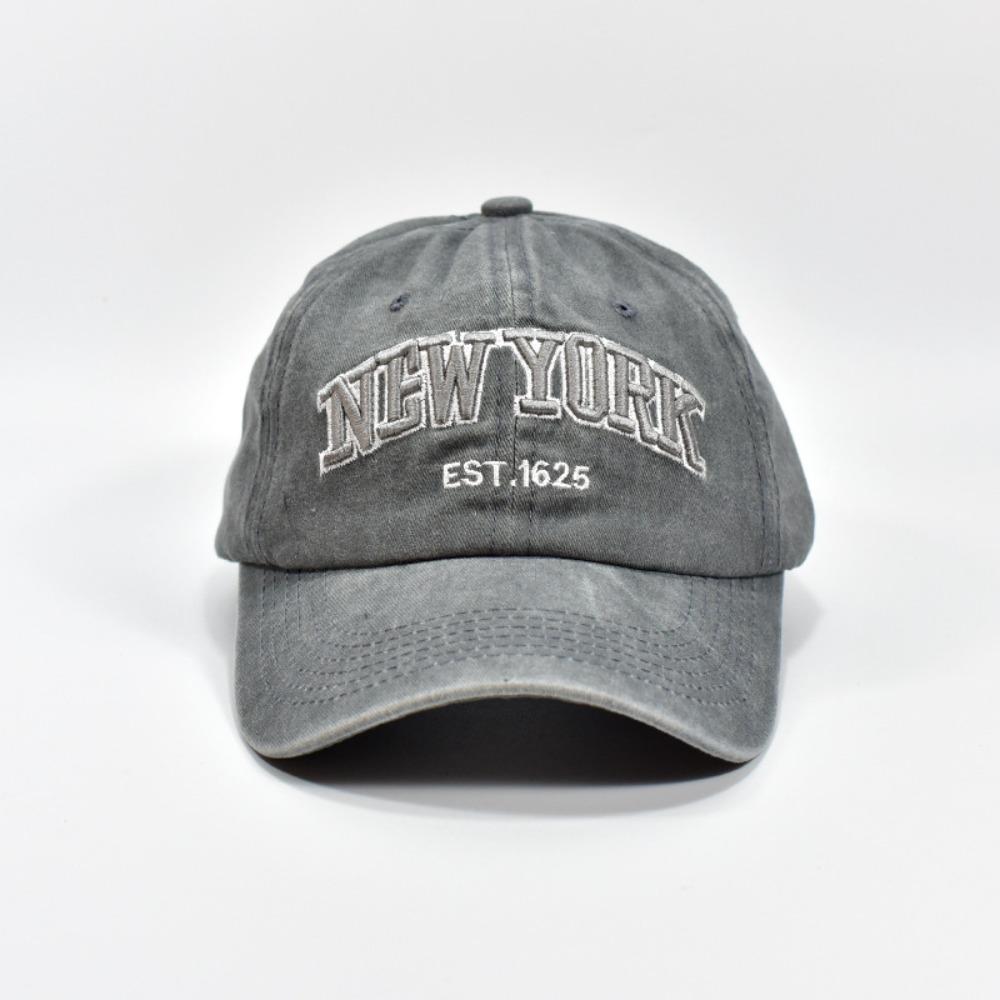 Cotton Sport Duck Tongue Cap Washable Letter Embroidery Sun Hats New York Baseball Cap  Summer