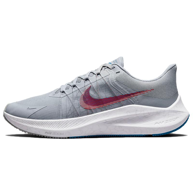 Nike Air Zoom Winflo 8 'Wolf Grey Bright Crimson' Sneakers CW3419-004