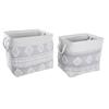 Basket Set DKD Home Decor Gray Cotton (45x35x40cm) (2 Pieces)