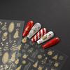 1 Sheet Gold 3D Christmas Nail Foil Stickers Sparkling Snowflake Christmas Tree Snow Globe Snowflake Nail Slider Nail Stickers