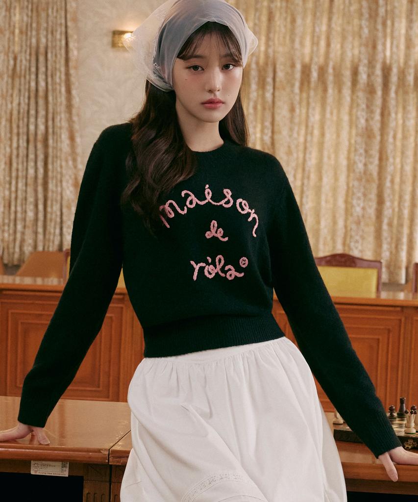 ROLAROLA Maison De Rola Embroidery Knit Black