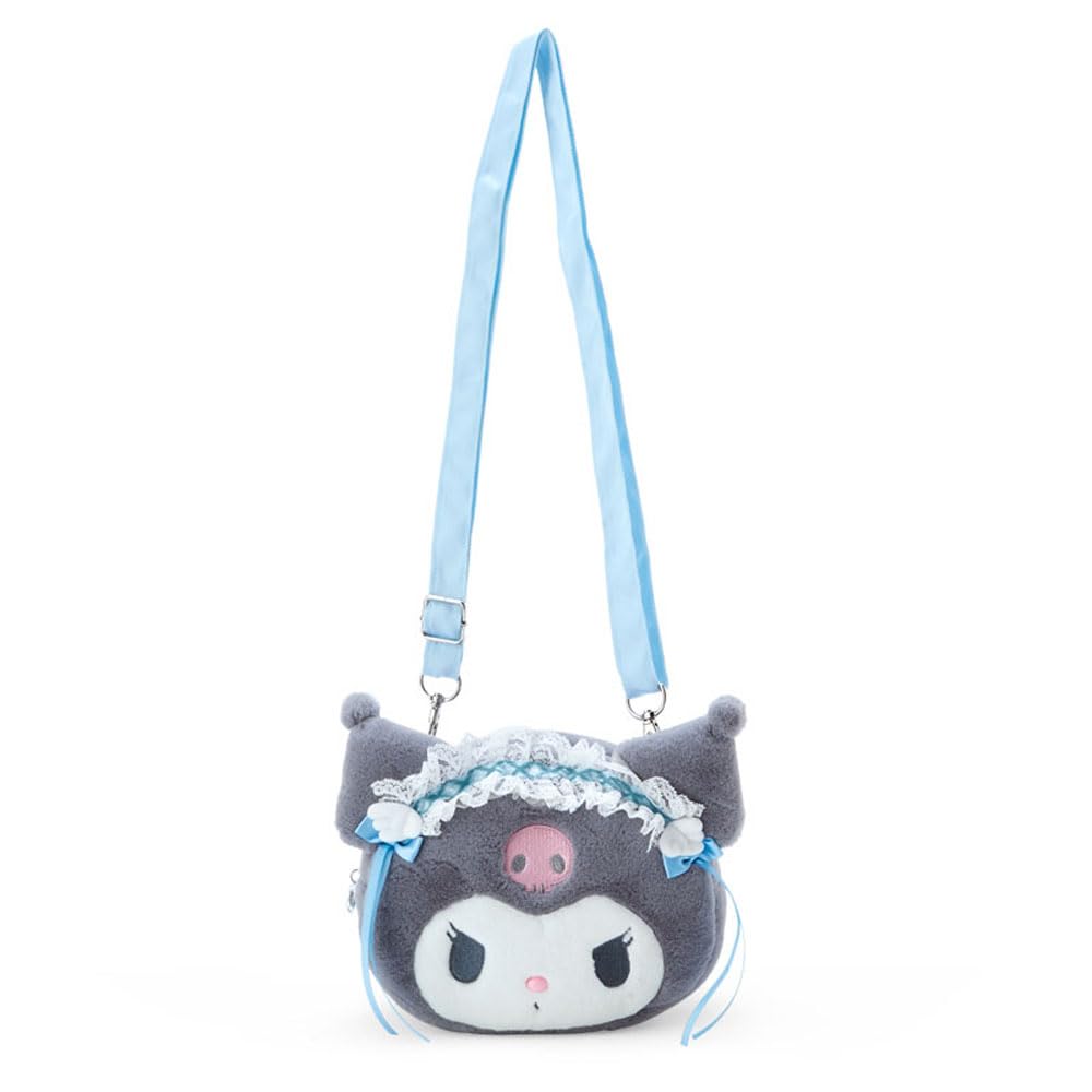Sanrio Kuromi Face Shaped Pochette Light Blue Days Kuromi Character 760692 Kuromi-chan 16.7×20.6×7.5cm
