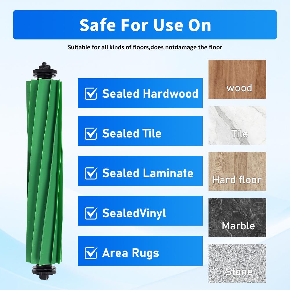 Main Brush Replacement For iRobot Roomba Plus 405 Combo/Plus 505 Combo/Roomba 205 Robot Vacuum Cleaner Rubber Rolling Brush Part