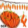 50pcs Simulation Mini Foam Vegetable Carrot