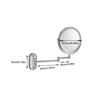 Double-sided Wall Mounted Makeup Mirror 360° Rotating Telescopic Makeup Mirror  Beauty Mirror