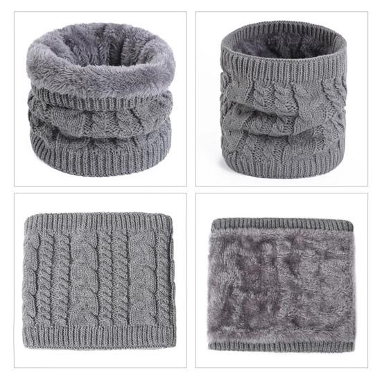 Женский мужской термошарф однотонный с фактурой кручения, утолщенная плюшевая подкладка, теплый шарф для шеи, ветрозащитный шарф для защиты от холода