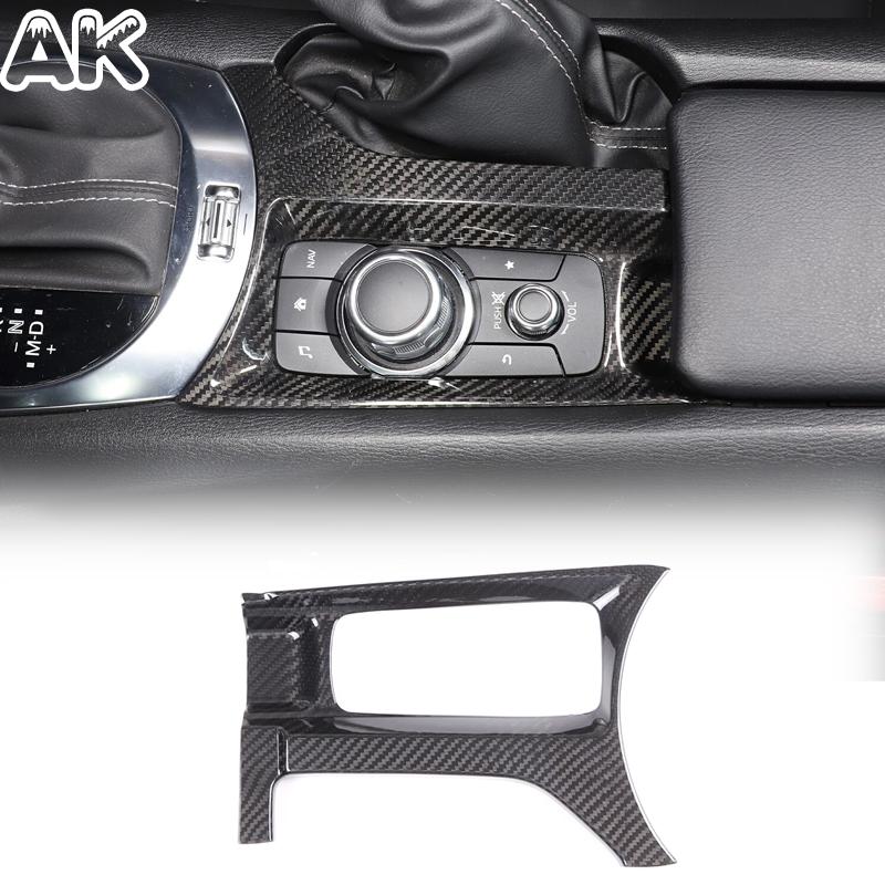 For Mazda MX-5 ND Miata 2016-2026 Real Carbon Fiber Car Center Console Dashboard Gear Shift Kit Cover Interior Accessories L/RHD