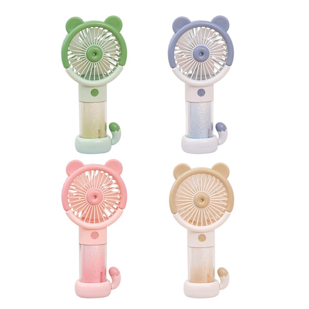 Multipurpose USB Handheld Fan Portable Colorful Lamp-Green