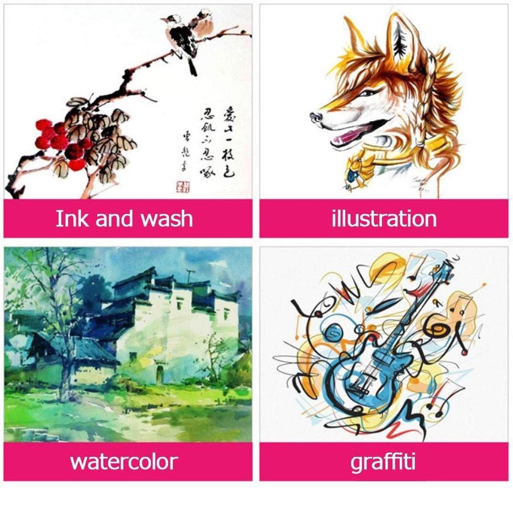 20 цветов акварельные кисти маркеры ручки набор с растушевкой водяной ручки, рисование краской каллиграфия искусство