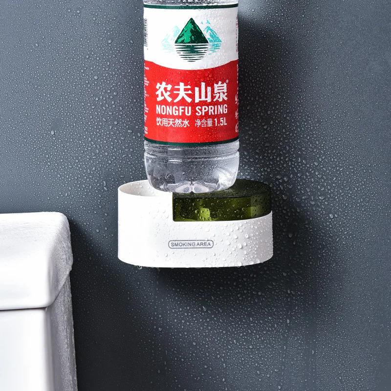 1/4PCS Home Bathroom Storage Box, Creative, Personalized, Trendy Stainless Steel Non Perforated Wall Hanging Ashtray