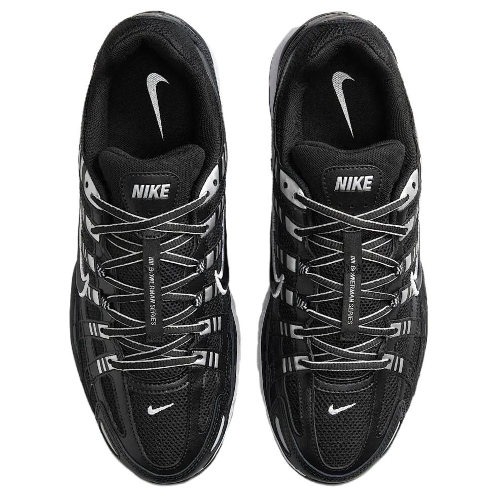 Nike P-6000 Черные Металлические Серебристые Унисекс Кроссовки Белые CD6404-026