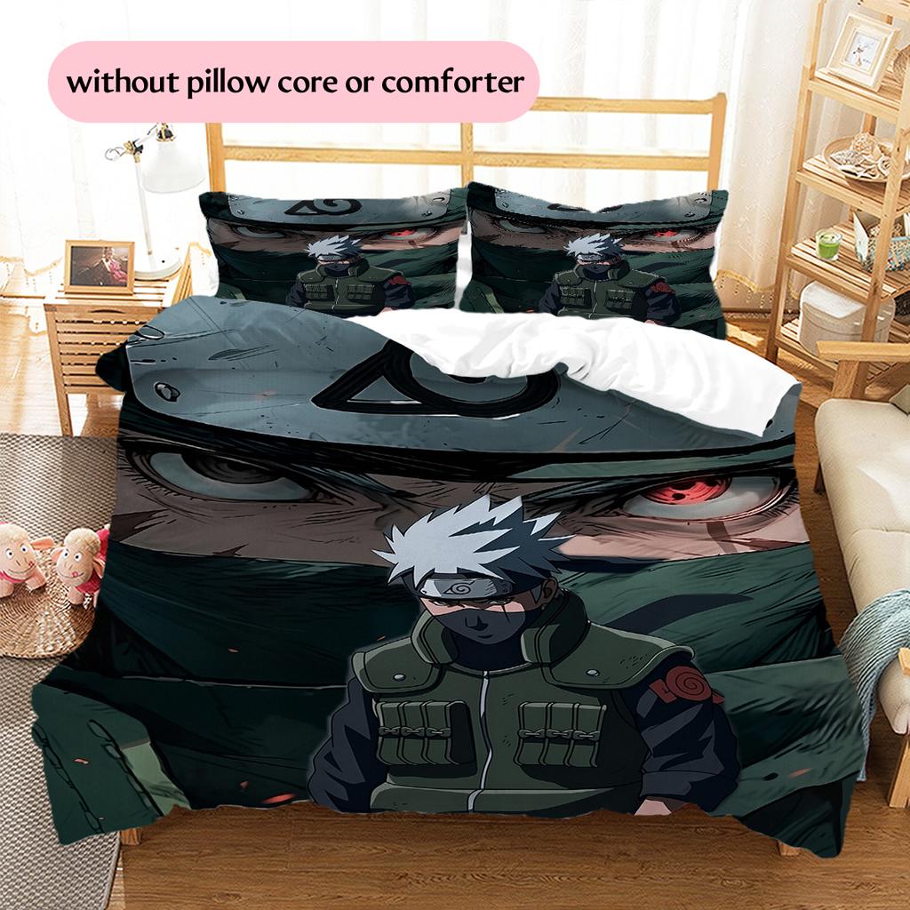 Hatake Kakashi Anime Illustration Pillowcase, Naruto Home Decor, Gift for Kakashi Fans