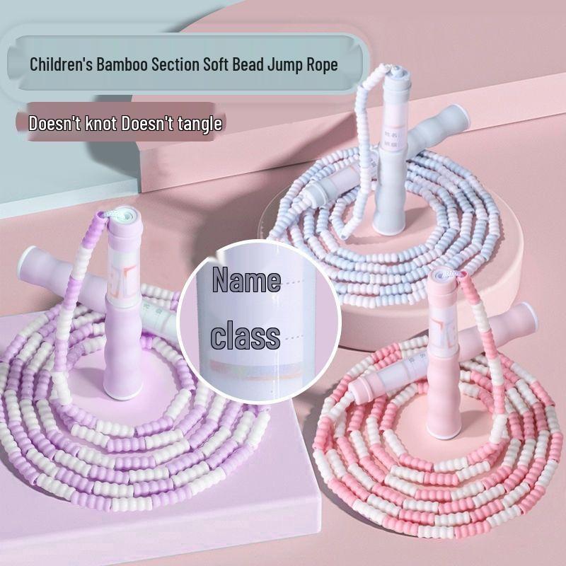 Adjustable Bamboo Skipping Rope for Kids – Ideal for Beginners in Primary School and Kindergarten