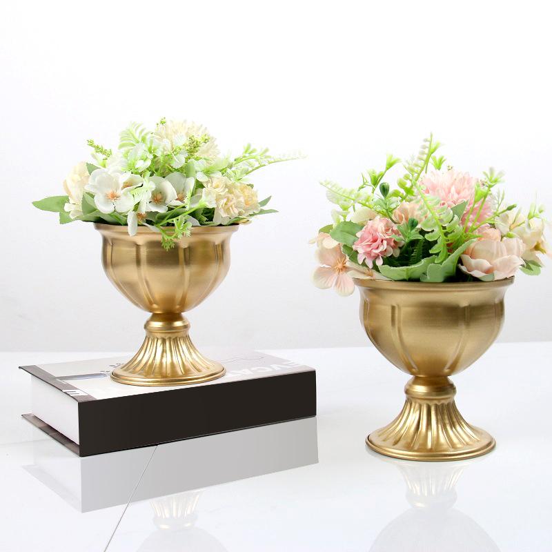 Metal Flower Vase Table Centerpieces Candle Holders Wedding Party Decoration Flower Arrangement Vase Potted Ornaments Home Decor