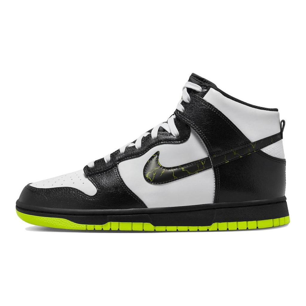 Nike Мужские кроссовки Dunk High Electric Black White Volt FD0732-100