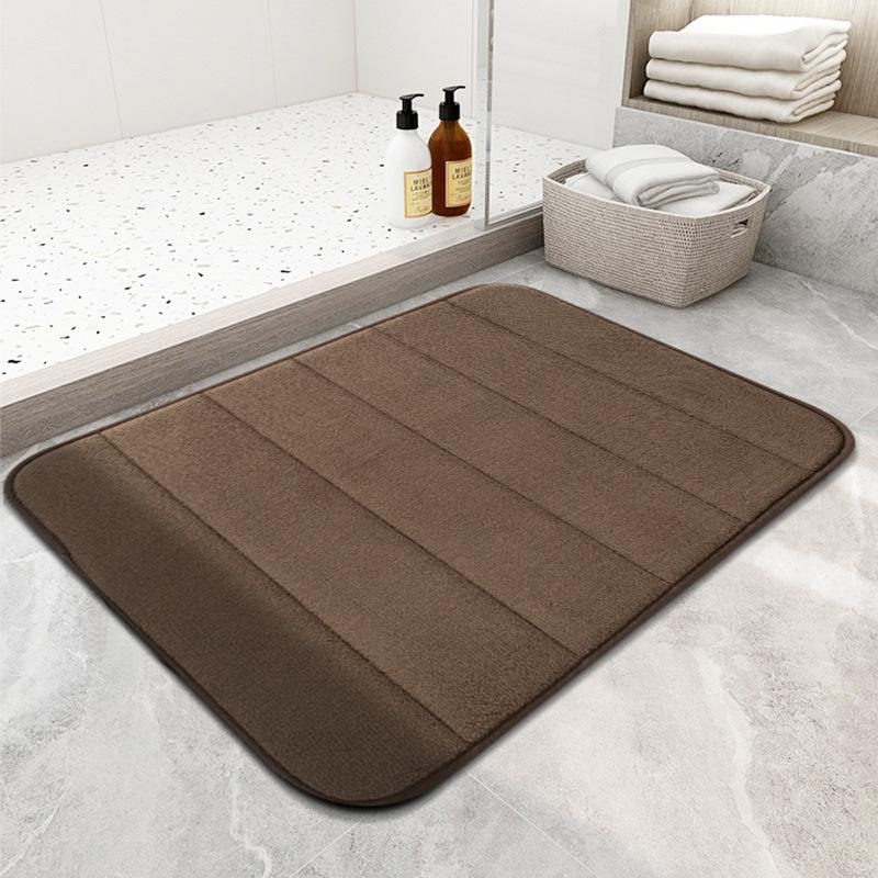 Home Bathroom Memory Foam Floor Mat Bathroom Anti-slip Absorbent Mat Toilet Door Entrance Bathroom Foot Mat