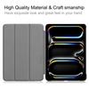 For iPad Pro 13 (2024) Case Auto Wake/Sleep Tri-Fold Stand Leather Tablet Cover
