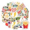 35-100 шт. Игривые ретро наклейки Ретро еда Канцелярские наклейки Забавные наклейки для ноутбука телефона наклейка на машину