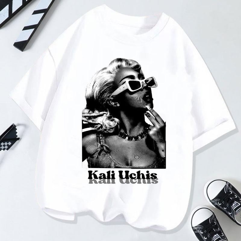 Camisetas Kali Uchis Printed Shirt Double Side 100 Cotton ONeck Popular Fashion Unisex Clothing 10 Music Clothes Harajuku