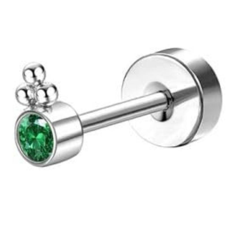 Серьги Bobisty 1 шт. для чувствительных ушей, серьги из хирургической нержавеющей стали для женщин, изящные серьги-гвоздики с плоской застежкой для хряща уха.