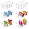 Four-Compartment Desktop Organizer Storage Box Removable Dividers Clear Storage Box