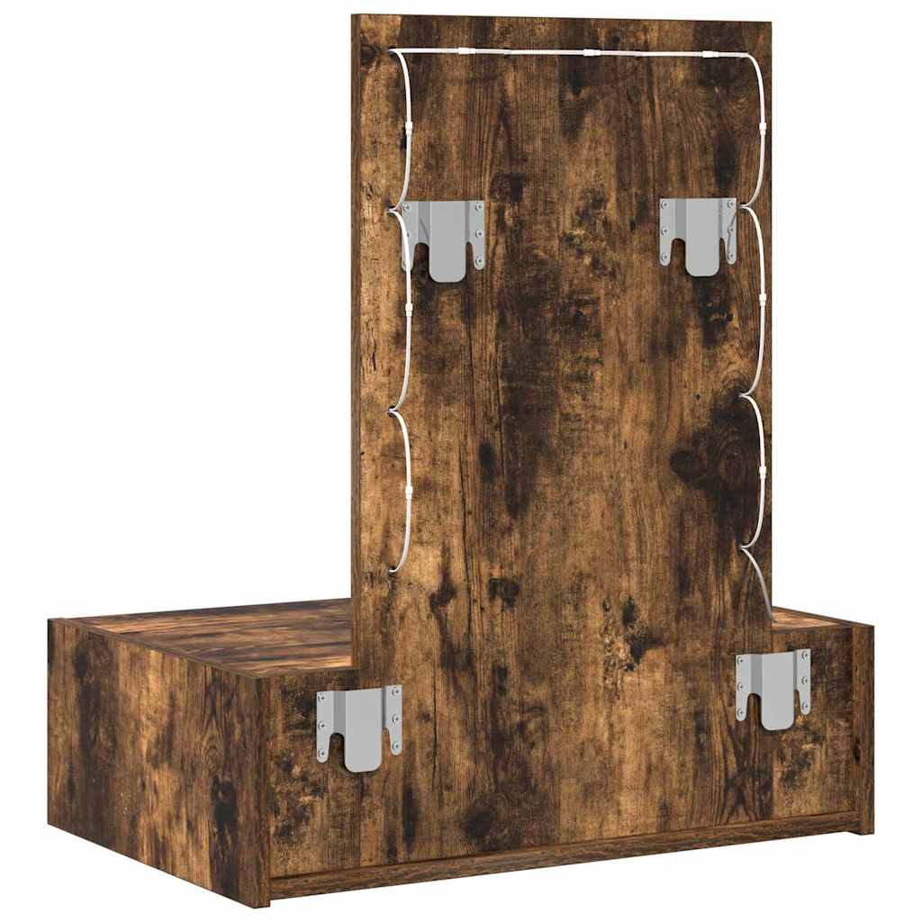 Makeup Table with Drawers Brown 60 x 40 x 70 cm Engineered Wood