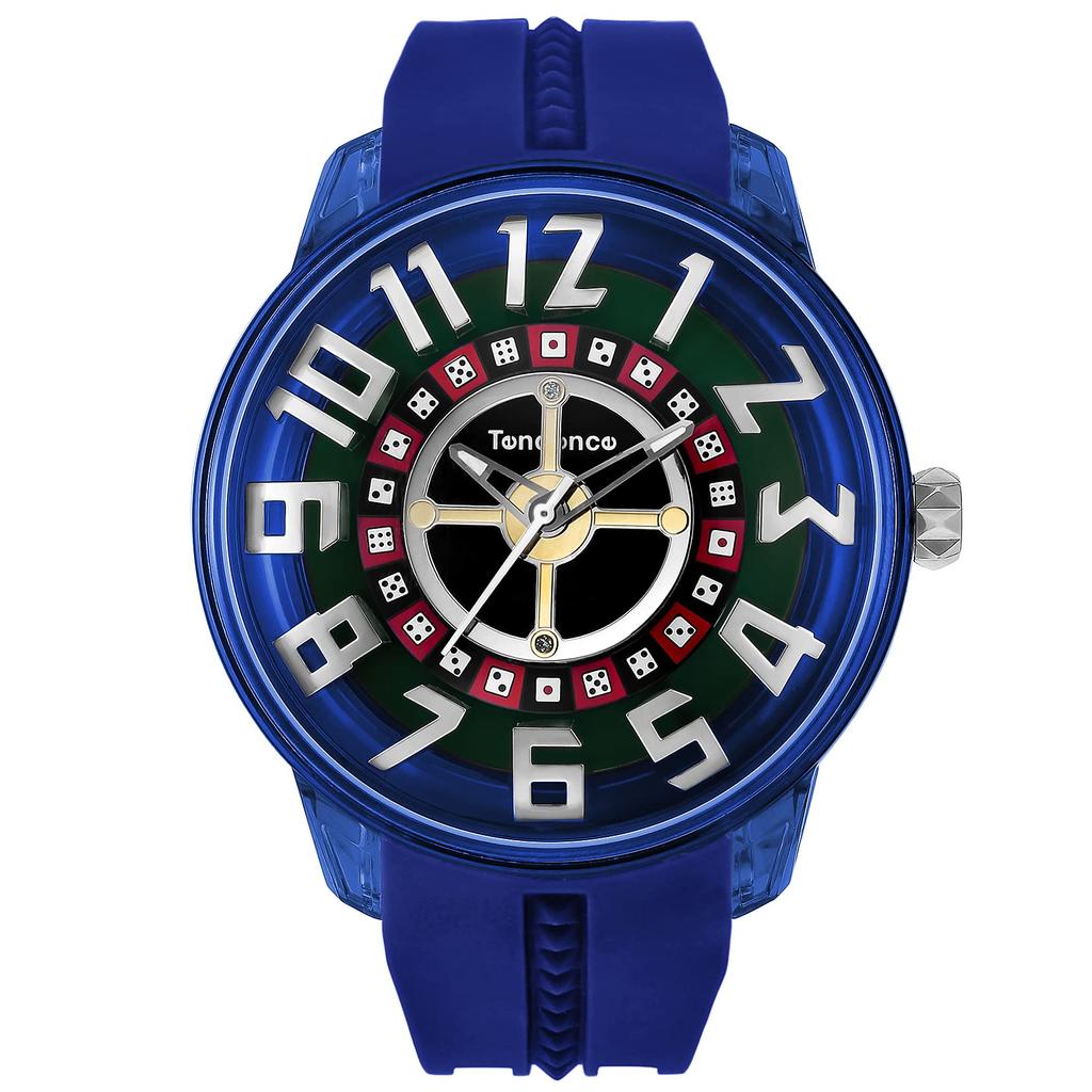 Watch King Dome Blue Dial Polyamide Mineral Glass Quartz Limited Model 50MM Watch TY023012 [Tendence] Men's [Item]