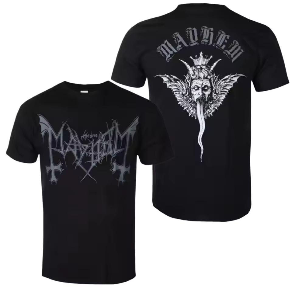 Mayhem - Winged Daemon Pattern Printed T-shirt - Extreme Metal Enthusiast and Collector's T-shirt Men and Women T-shirt