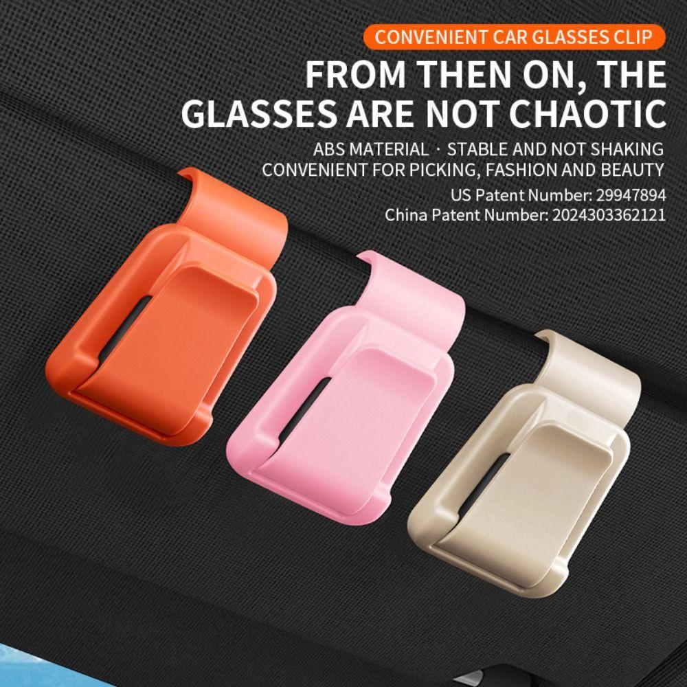 Stable Car Sunglasses Holder Shock-proof Automotive Hanger Multifunction Car Glasses Clip Card