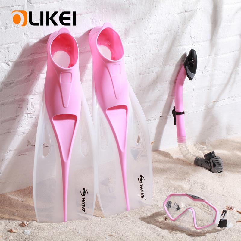 OLIKEI 3 шт./компл., профессиональные ласты для подводного плавания, маска для дайвинга для взрослых, полностью сухая трубка для дайвинга, длинные ласты, оборудование для подводного дайвинга