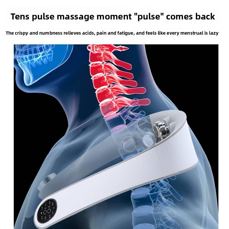 Электрический импульсный массажер для шеи U-образной формы, вибрирующий, защитный для шейных позвонков, для дома, офиса, комфорта, расслабления