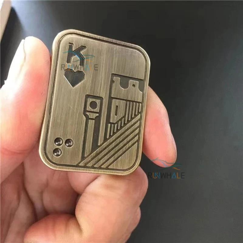 EDC Push Slider Metal Fidget Антистрессовые игрушки для взрослых Finger Spinner Poker Relief Anxiness Toy Портативные игры Pop Magnetic Slider