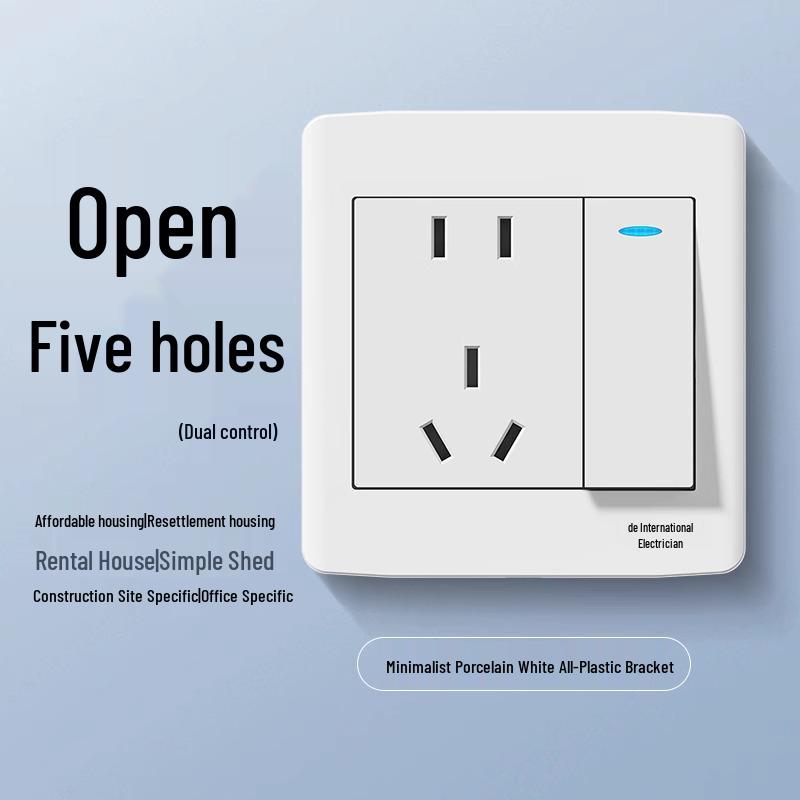 International Electric 1-Gang 4-Way Wall Switch Panel with Triple Button for Bedside Lamp