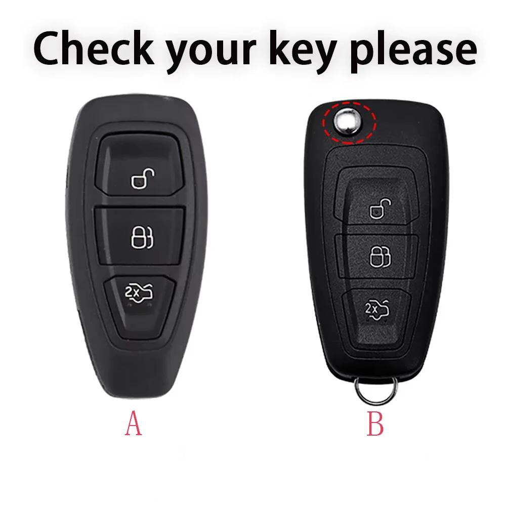 Чехол-сумка для смарт-ключа автомобиля с 3 кнопками для Ford C-Max Mondeo Kuga Fiesta Titanium Ford Focus 3 4 ST MK3 MK4