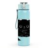 1PC Black Cat Wearing Sunglasses Print 750ml Color Plastic Sports Water Bottle Leakproof Flip Straw Lid Suitable for Sports Office Home Use