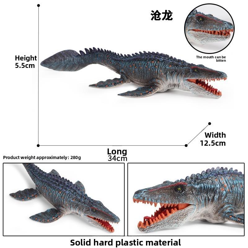 Mosasaurus Dinosaur Model Toy With Moving Jaw For Kids Educational Playroom Gift