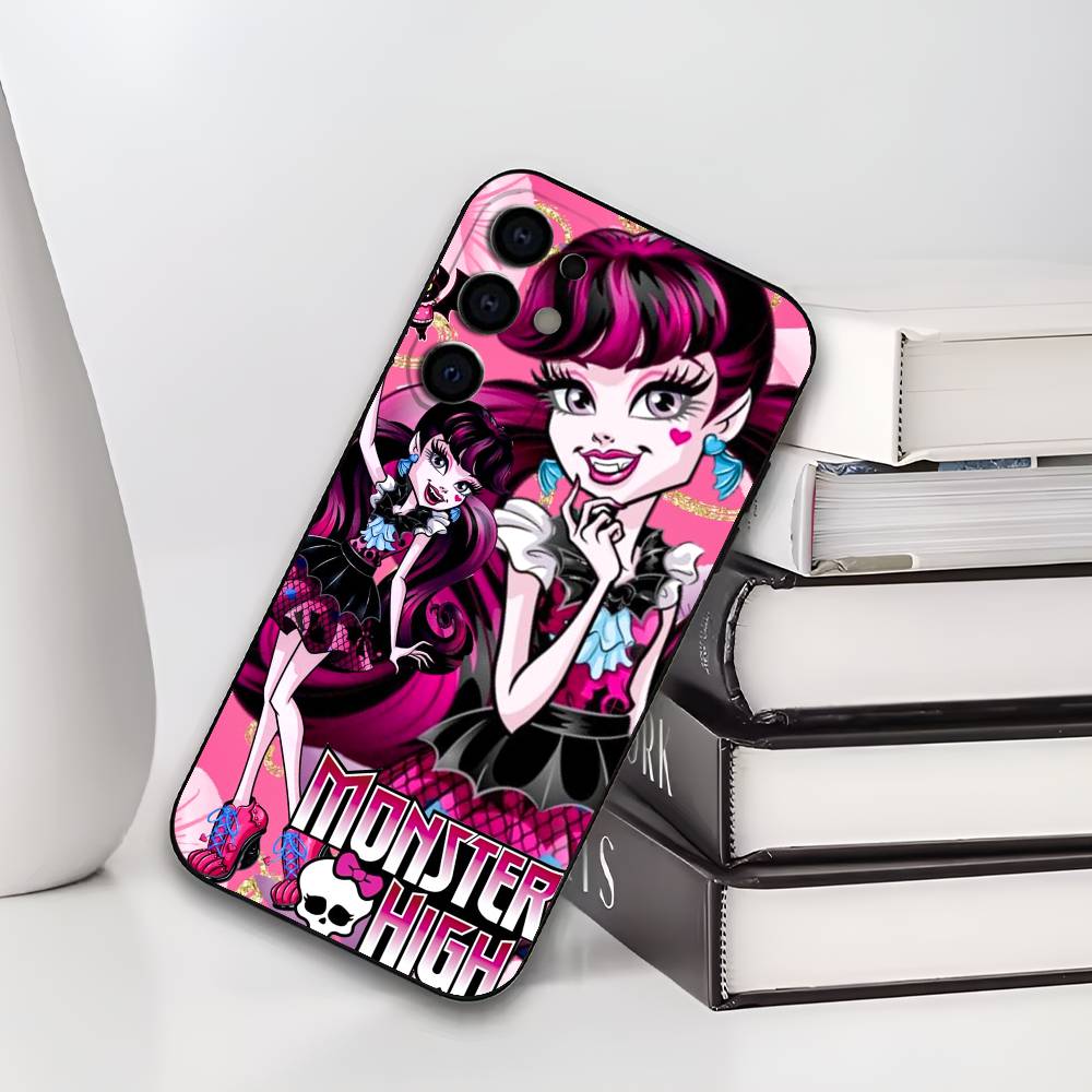 M-MonsterS Мультяшный H-HighS Чехол для телефона для Samsung S25, S24, S21, S22, S23, S30, Ultra, S20, Plus, Fe, Lite, Мягкий черный чехол