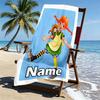 Custom Name Personalized Pippi Longstocking Print Beach Towel, for Trip Camping Beach Party Home Decor, Birthday Gift for Family & Friends