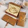 3D pop-up красная конверт-открытка на день рождения 6 кармашков для карт Складная музыкальная открытка со светом Красная золотая конверт-открытка на день рождения