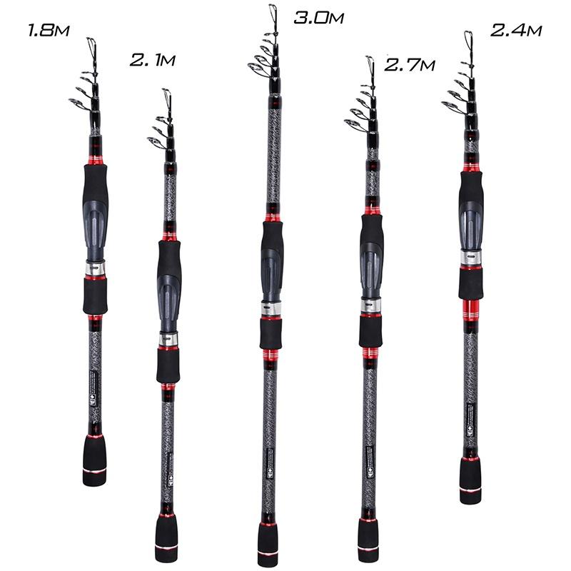 Углеродная спиннинговая удочка 1,8-3,0 м, телескопические портативные удочки, инструменты для рыбалки на приманку
