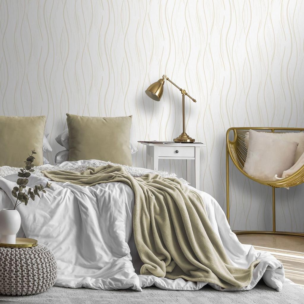 World Of Wallpaper Shimmer Wave Textured Wallpaper