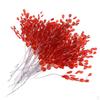 15cm 50pcs Artificial With Crystal Acrylic Beads Water Drop Flower Picks Branches Home
