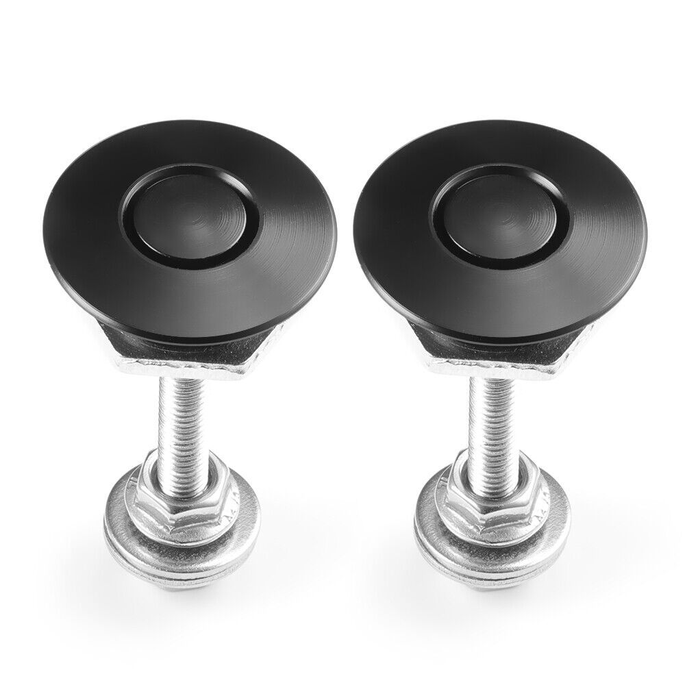 2/4 шт. Черный комплект кузова Защелка Клипса Кнопка Нажимная Передний бампер Штифт капота Замок капота Двигатель Быстросъемный