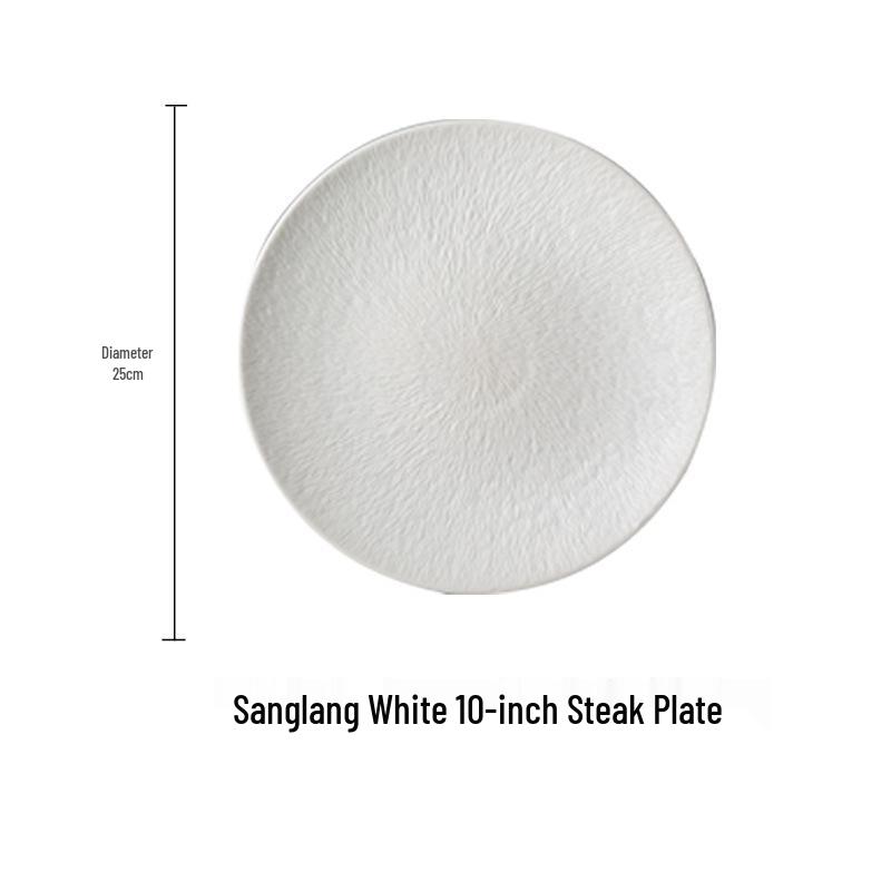 Европейская керамическая посуда: Тарелка для стейка и пасты с креативной текстурой